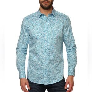 ^NWOT Men’s Robert Graham Madrone Long Sleeve Button Down Team Shirt - Sz M